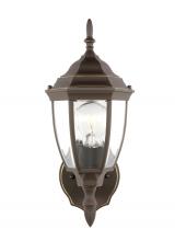 Generation-Seagull 88940-71 - Bakersville traditional 1-light outdoor exterior round wall lantern sconce in antique bronze finish