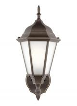 Generation-Seagull 89941-71 - Bakersville traditional 1-light outdoor exterior wall lantern sconce in antique bronze finish with s