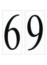 Generation-Seagull 90616-68 - Address light collection traditional white plastic number 6 or number 9 tile