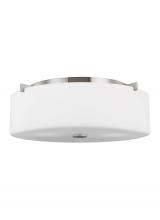 Generation-Seagull FM312BS - Large Three Light Flush Mount