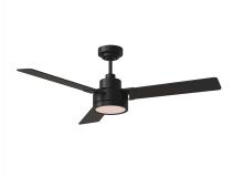 Generation-Seagull 3JVR52MBKD - Jovie 52" Dimmable Indoor/Outdoor Integrated LED Midnight Black Ceiling Fan with Light Kit Wall