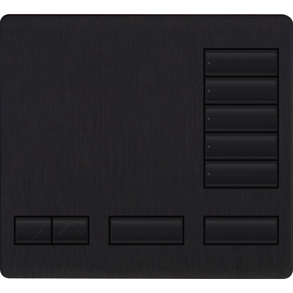 LARGE 5 BUTTON FACEPLATE KIT BLA