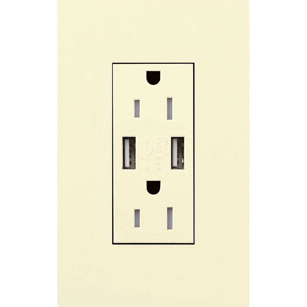 DUPLEX 15A TR DUAL USB RECEPT AL NO FP