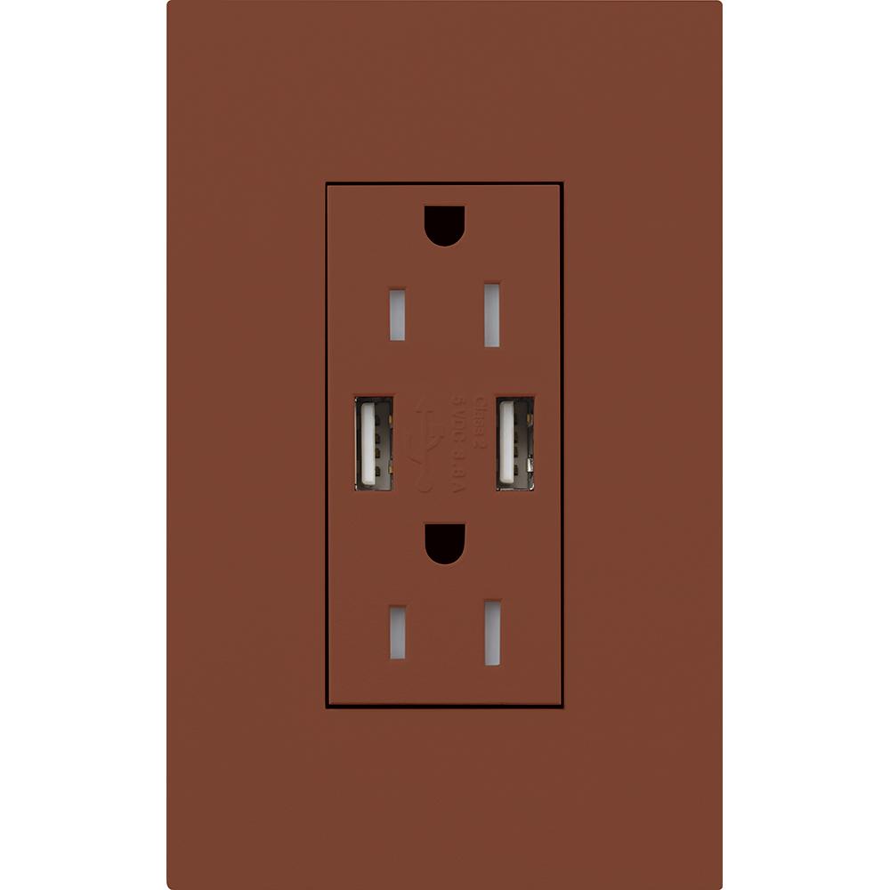 DUPLEX 15A TR DUAL USB RECEPT SI NO FP