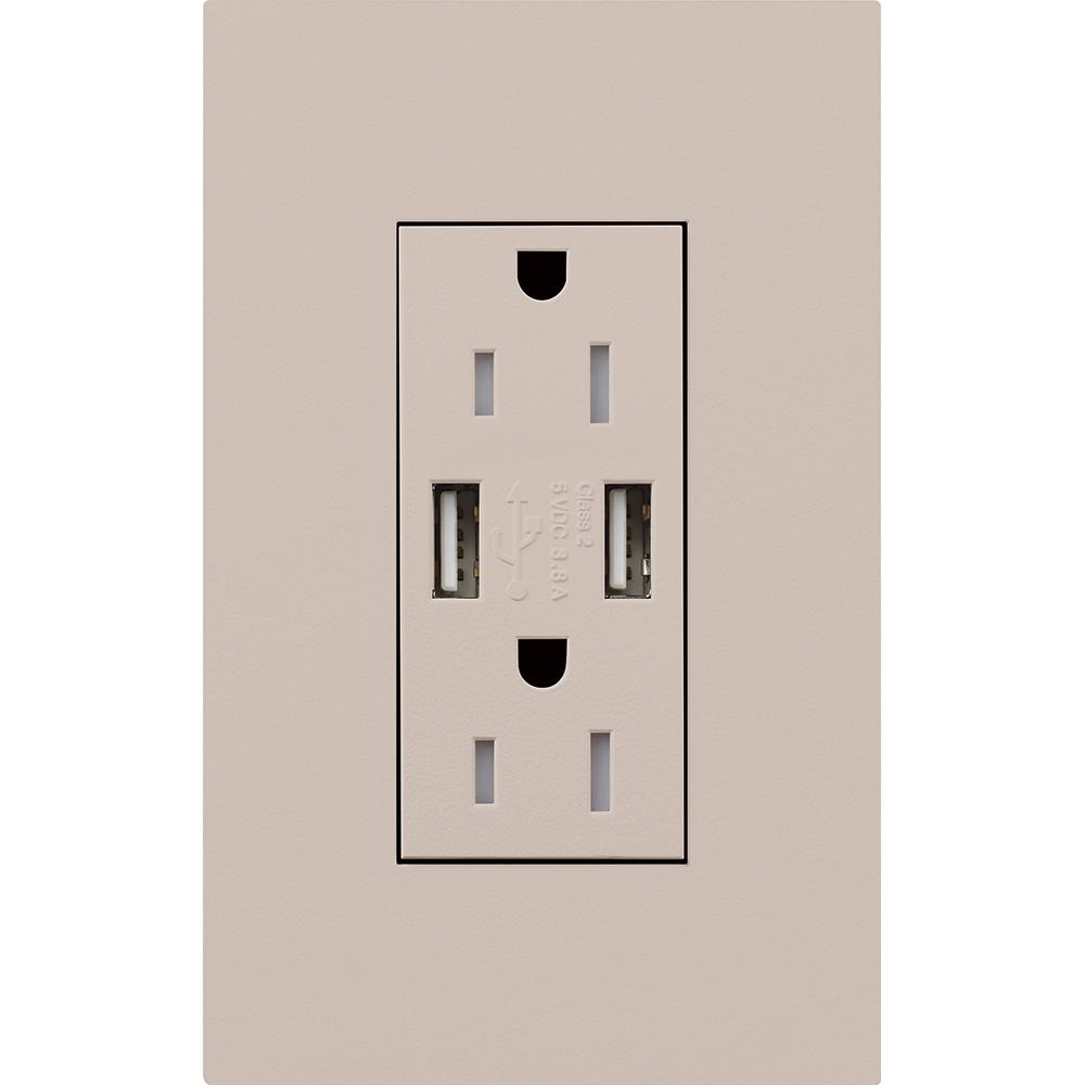 DUPLEX 15A TR DUAL USB RECEPT TP NO FP