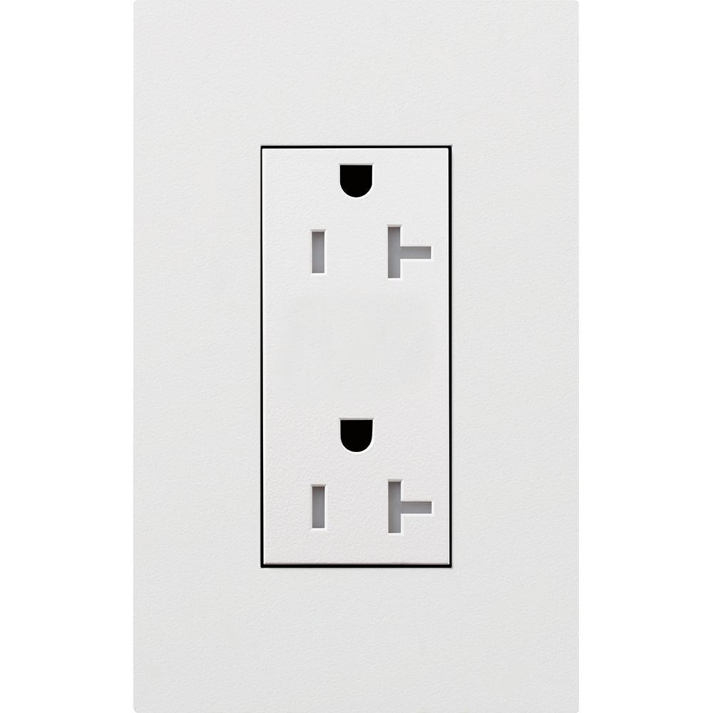 DUPLEX 20A TR RECEPTACLE WH NO FP