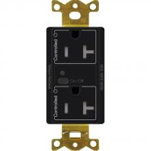 Lutron Electronics CAR2S-20-DTR-BL - 20A DUPLEX RF RECEPTACLE BLACK