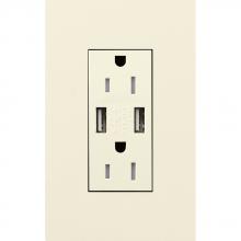 Lutron Electronics LTR-F15-UBTR-LA - DUPLEX 15A TR DUAL USB RECEPTACLE LA FP