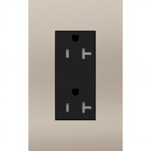 Lutron Electronics LTR-F20-TR-BN - DUPLEX 20A TR RECEPTACLE BN FP