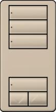 Lutron Electronics RRD-W3S-TP - RA2 3S WALL KEYPAD TAUPE