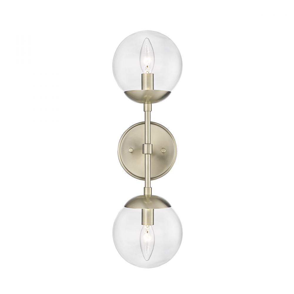 Avell 2-Light Wall Sconce Modern Gold