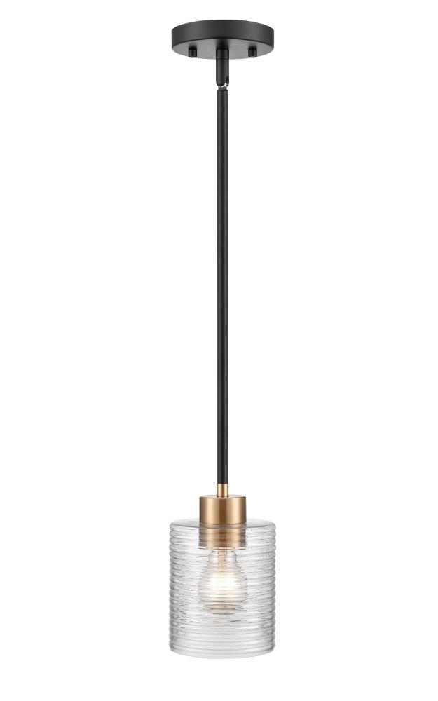 Renitta 1-Light Mini-Pendant light Matte Black Modern Gold