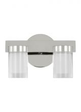 Visual Comfort & Co. Modern Collection KWBA20027N - Kelly Wearstler Esfera 2-light dimmable LED small bath vanity with polished nickel finish