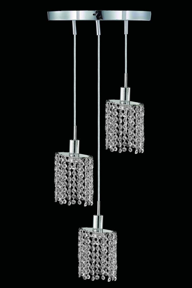 Mini 3 light Chrome Pendant