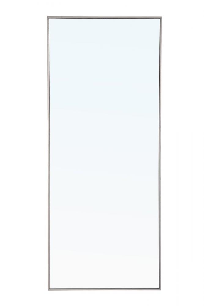 Metal frame Rectangle Mirror 30 inch Silver