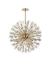 Elegant 2500D38SG - Vera 38 Inch Crystal Starburst Round Pendant in Gold