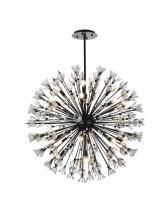 Elegant 2550D38BK - Vera 38 inch crystal starburst round pendant in black