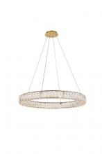 Elegant 3503D31G - Monroe Integrated LED Chip Light Gold Chandelier Clear Royal Cut Crystal