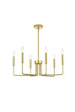 Elegant LD742D26BRA - Willa 26 Inch Pendant Light in Brass