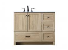 Elegant VF2842MW - 42 inch Single Bathroom Vanity in Mango Wood