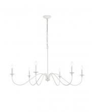 Elegant LD5056D48WH - Rohan 48 Inch Chandelier in White