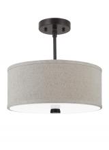 Generation-Designer 77262EN3-710 - Dayna Shade Pendants Two Light Flush / Semi-Flush Convertible