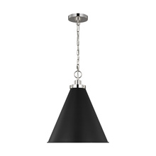 Generation-Designer CP1271MBKPN - Wellfleet Medium Cone Pendant