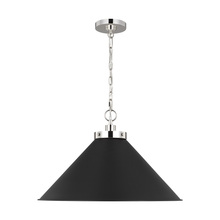 Generation-Designer CP1311MBKPN - Wellfleet Wide Cone Pendant