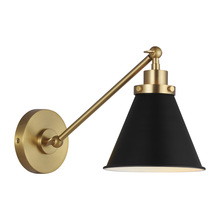 Generation-Designer CW1121MBKBBS - Wellfleet Single Arm Cone Task Sconce