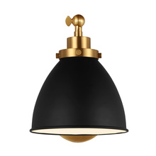 Generation-Designer CW1131MBKBBS - Wellfleet Single Arm Dome Task Sconce