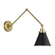 Generation-Designer CW1151MBKBBS - Wellfleet Double Arm Cone Task Sconce