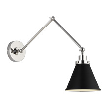 Generation-Designer CW1151MBKPN - Wellfleet Double Arm Cone Task Sconce