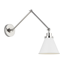 Generation-Designer CW1151MWTPN - Wellfleet Double Arm Cone Task Sconce