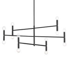 Dainolite AVA-4012C-MB - 12 Light Incandescent Matte Black Chandelier