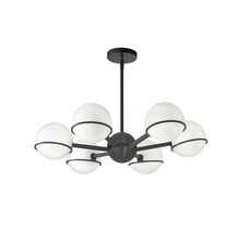 Dainolite SOF-286C-MB - 6LT Halogen Chandelier, MB with WH Opal Glass