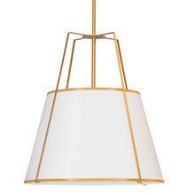 Dainolite TRA-304P-GLD-WH - 4LT Trapezoid Pendant WH Shade w/ 790 Diff