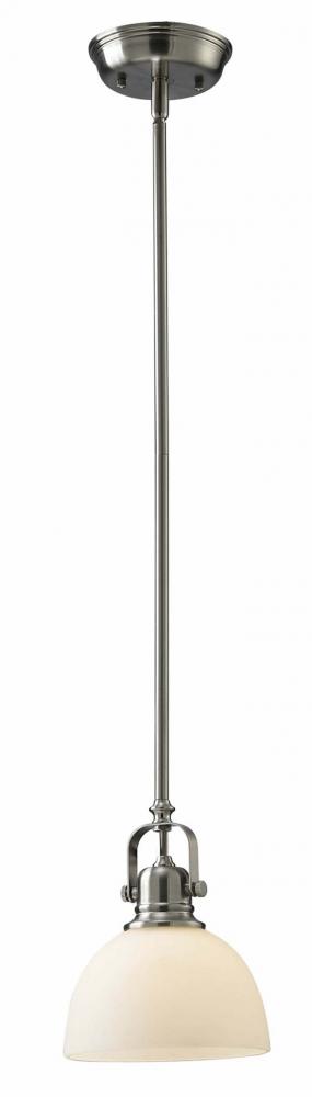 Rowan 1 Light Pendant, Nickel Finish