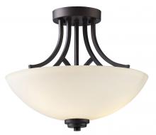 Canarm ISF421A03ORB - Somerset 1 Light Semi Flush, Oil Rubbed Bronze Finish