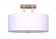 Canarm ISF578A03GD - River 3 Light Semi Flush, Gold Finish