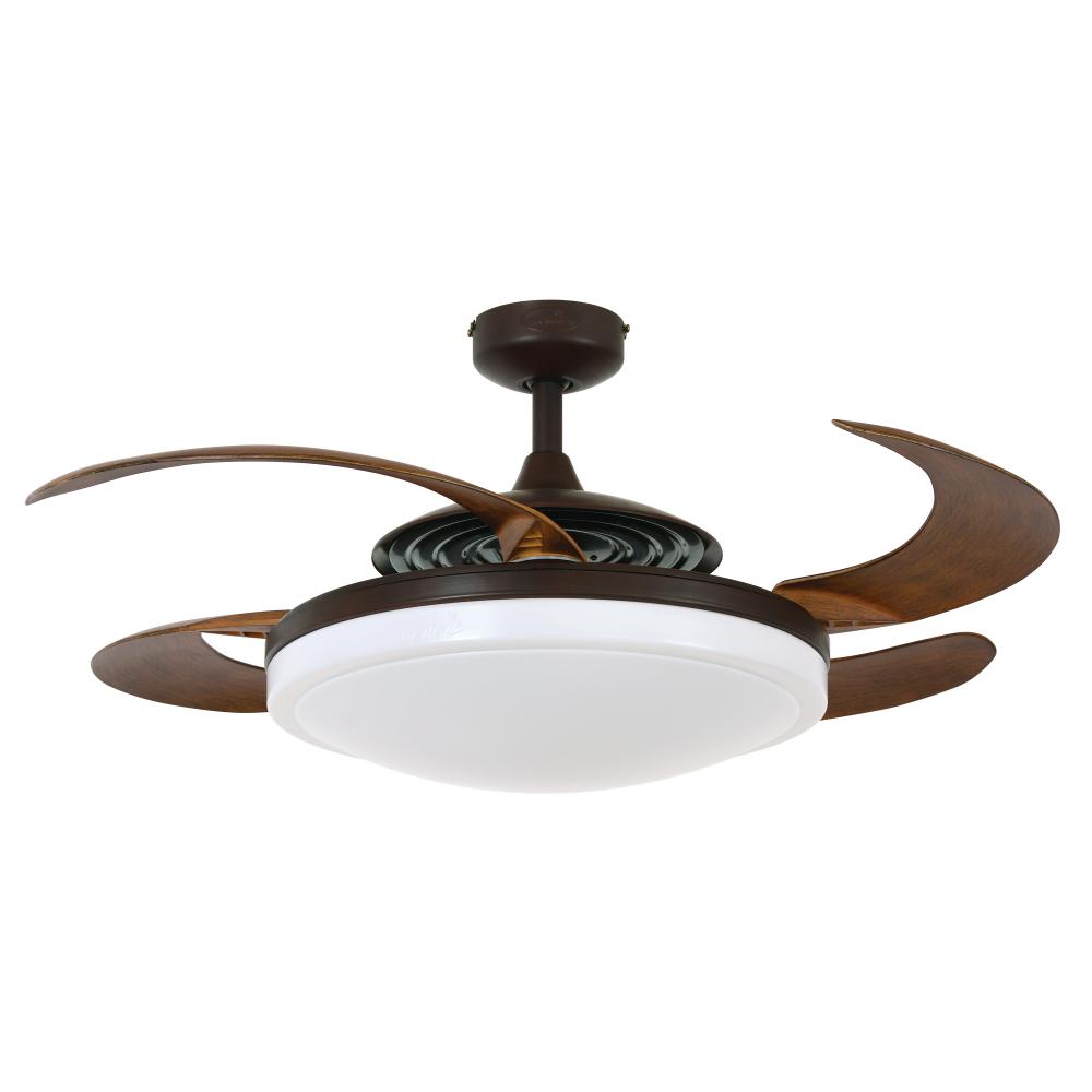 Fanaway Evo2 Oil Rubbed Bronze Retractable 4-blade Lighting with Remote Ceiling Fan