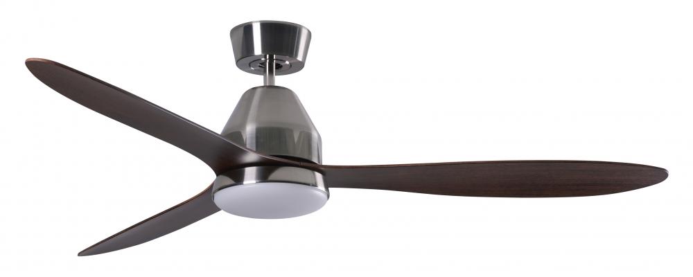 Lucci Air Whitehaven 56-inch Ceiling Fan with Light Kit in Brushed Chrome and Dark Koa Blades