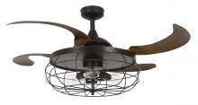 Beacon Fans 21292101 - Fanaway Industri Oil Rubbed Bronze and Dark Koa 48-inch Ceiling Fan with Light