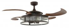 Beacon Fans 212925010 - Fanaway Classic Oil Rubbed Bronze and Dark Koa Retractable 4-blade 48-inch 3-light AC Ceiling Fan