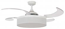 Beacon Fans 51103001 - Fanaway Fraser 48-inch White and Transparent AC Ceiling Fan with Light