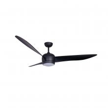 Beacon Fans 51291001 - Lucci Air Nordic 56-inch Ceiling Fan with LED Light Kit in Matt Black