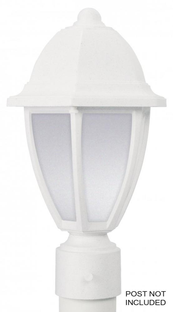 EVERSTONE POST LANTERN WHITESTONE W/FROSTED LENS