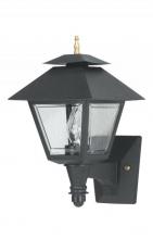 Wave Lighting 106-BK - COLONIAL WALL LANTERN BLACK W/CLEAR BEVELED LENS