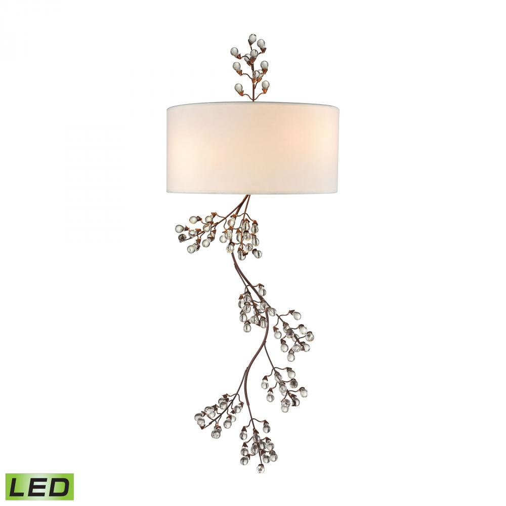 Winterberry 2 Light LED Wall Sconce In Antique D