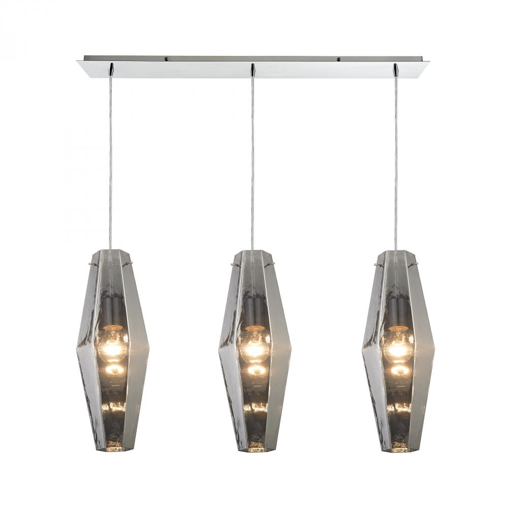 Pelham 3 Light Pendant In Polished Chrome